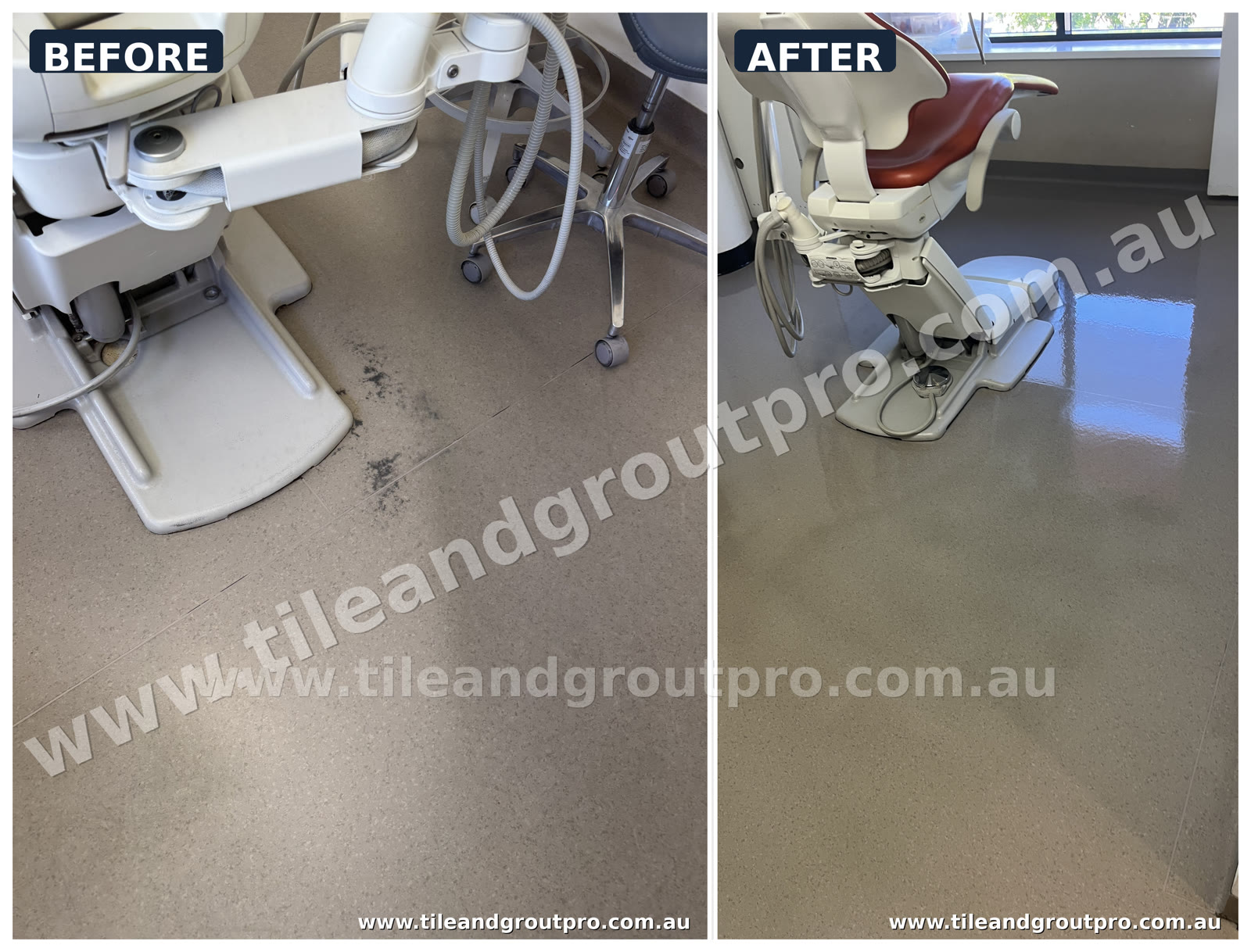Vinyl sealing and presentation improvement before and after