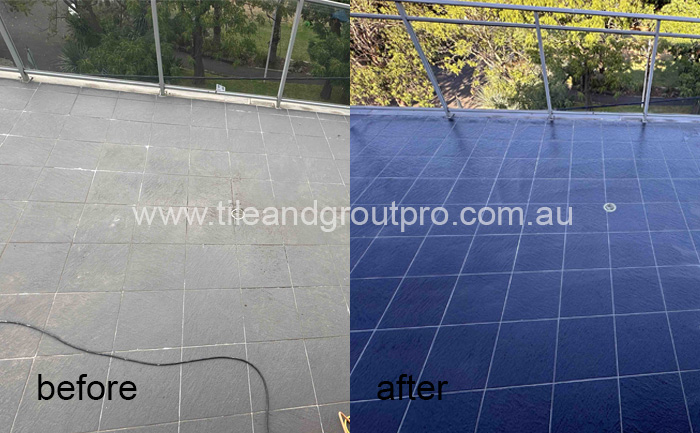 Epoxy grout regrouting before and after on tiled surfaces in Ballarat