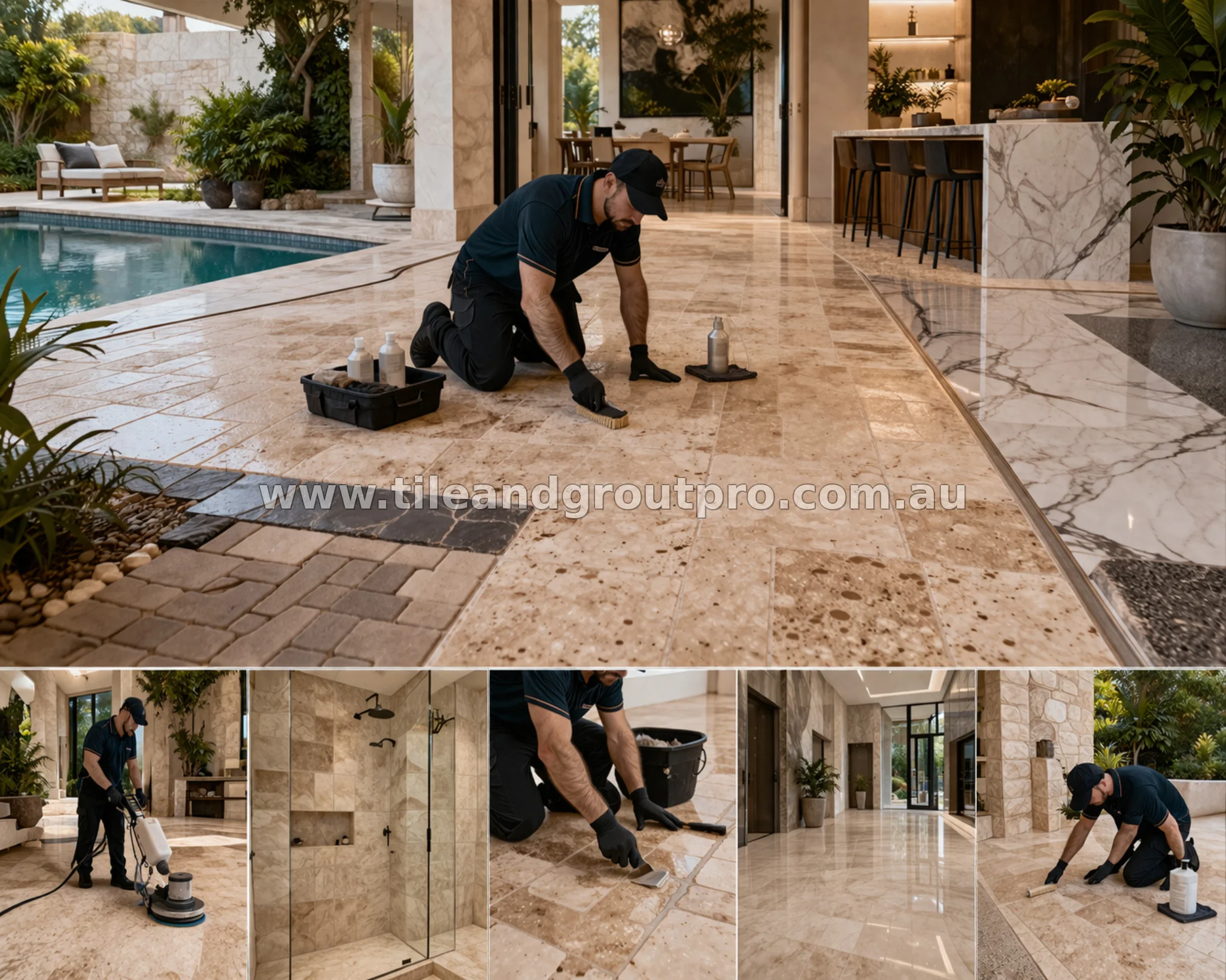 Travertine sealing service in Brisbane