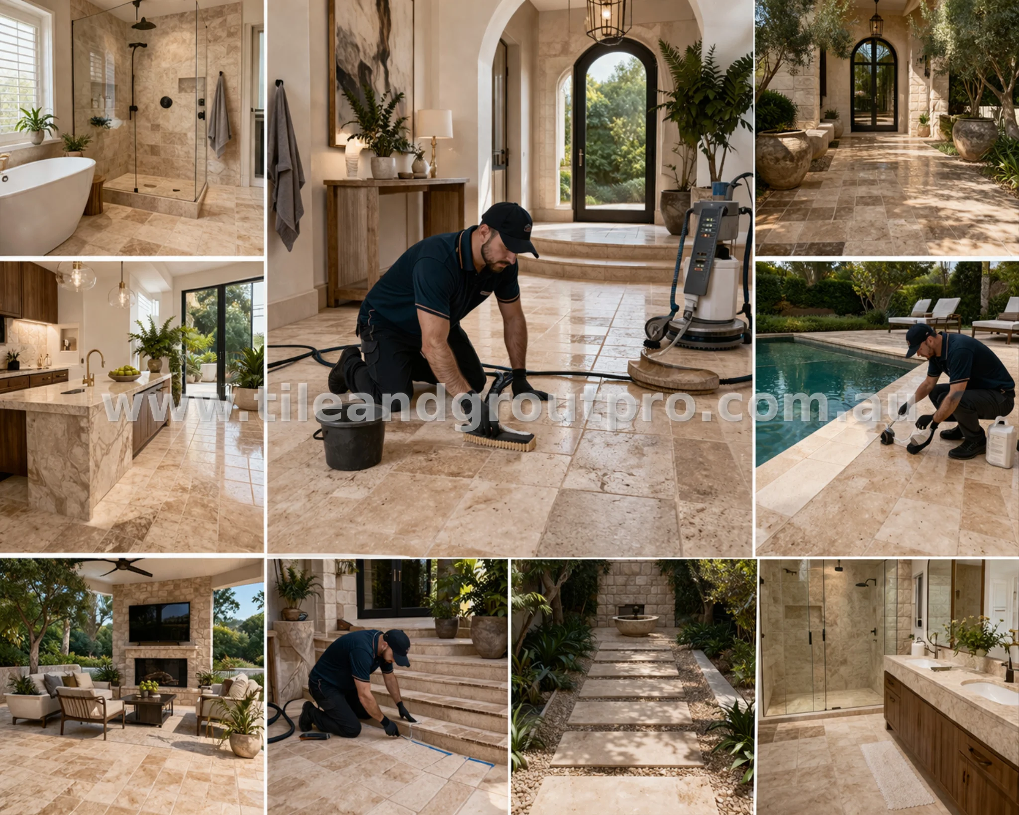 Travertine sealing service in Brisbane
