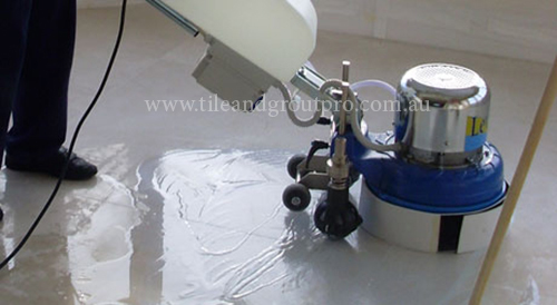 before and after Cleaning marble tile floor