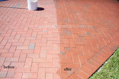 Sandstone stripping before and after in Cairns