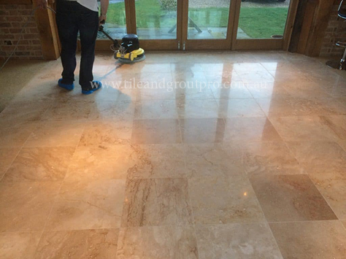 Travertine honing and refinement