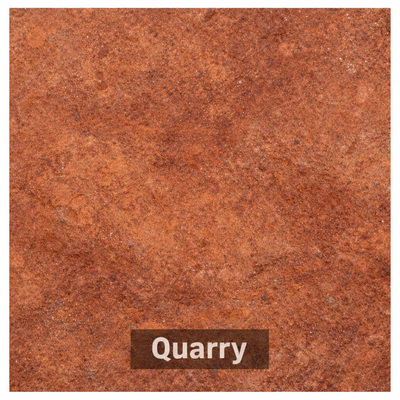 Quarry tiles with durable unglazed clay surface