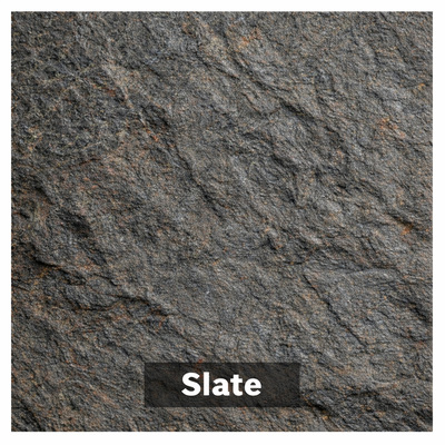 Slate tiles with textured stone appearance