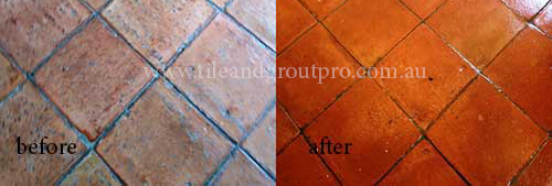 Terracotta stripping before and after