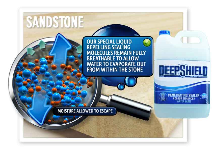 Breathable sandstone sealer in Hobart