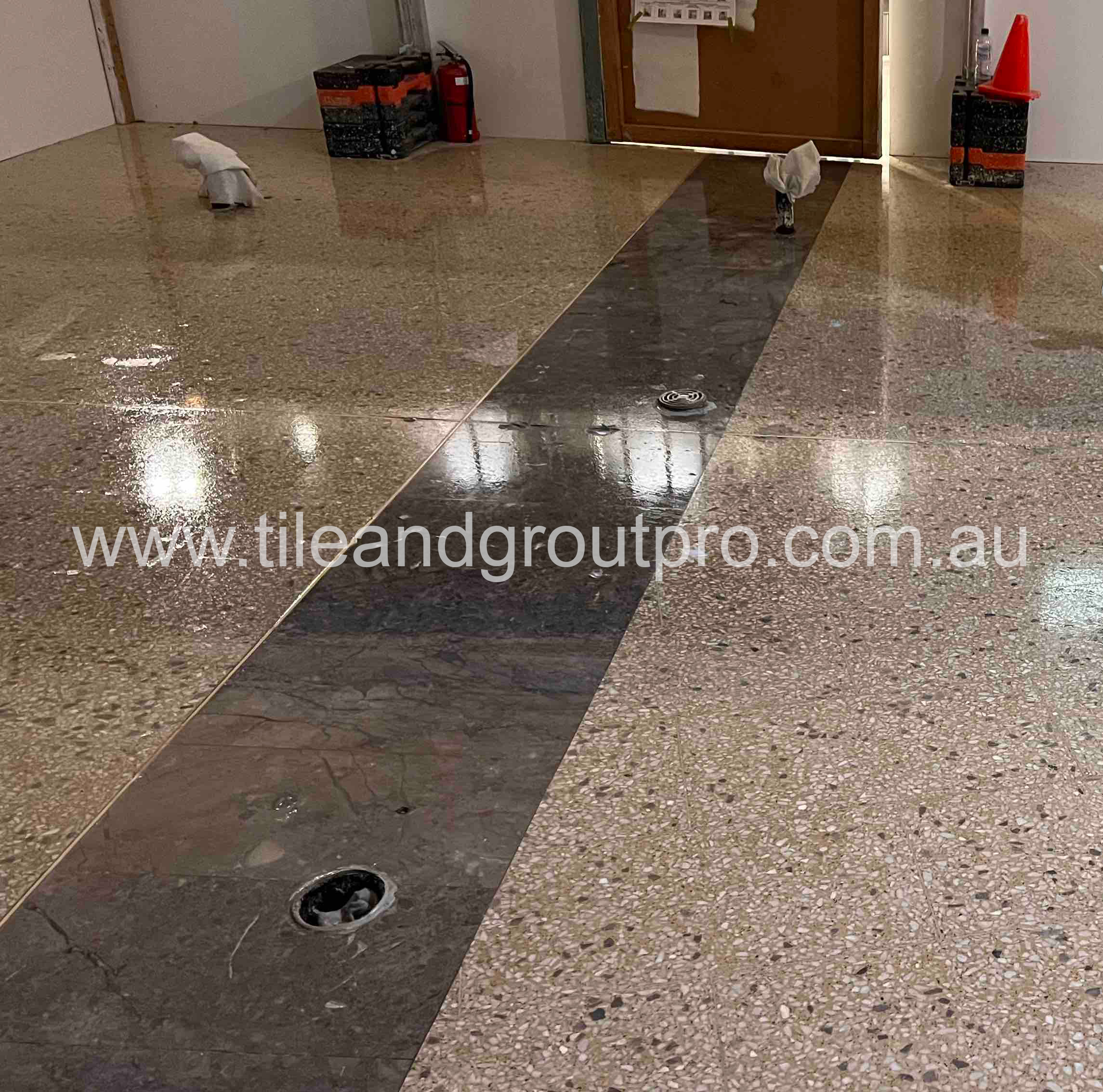 Terrazzo polishing and sealing
